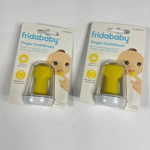 Fridababy Finger Toothbrush Silicone Oral Care Yellow Unisex 3+ Months 2 Pack